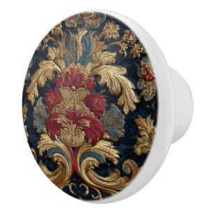 Bouton De Porte En Céramique Luxury Vintage Royal Aristocratic British Gold