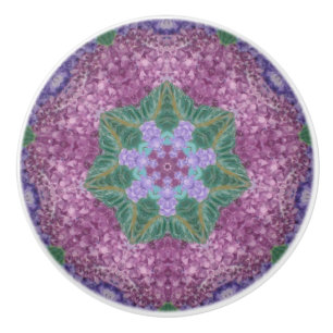 Bouton De Porte En Céramique Magnifique Hydrangea Blossoms Ceramic Knob