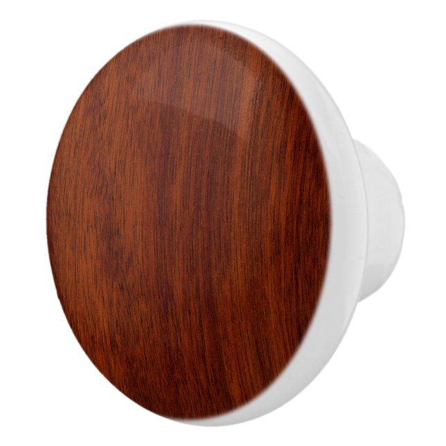 Bouton De Porte En Céramique Mahogany Wood Grain Imprimer Arrière - plan (Droite)