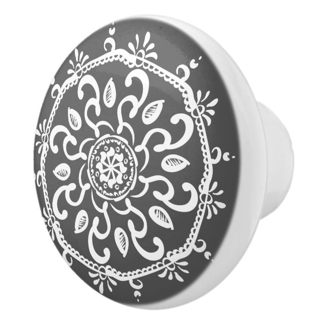 Bouton De Porte En Céramique Manatee Mandala (Droite)