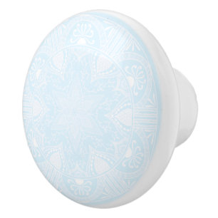 Bouton De Porte En Céramique Mandala arctique