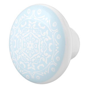 Bouton De Porte En Céramique Mandala arctique