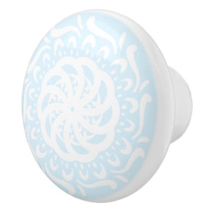 Bouton De Porte En Céramique Mandala arctique