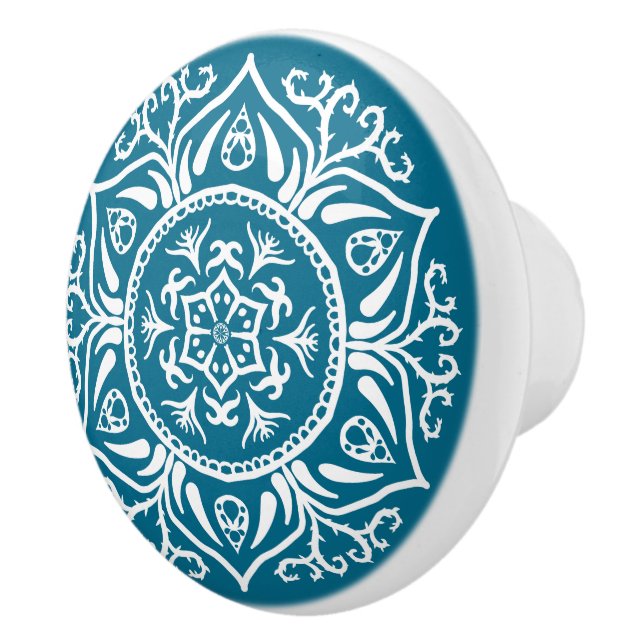 Bouton De Porte En Céramique Mandala Tidepool (Droite)
