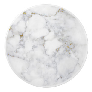 Bouton De Porte En Céramique Marbre doré élégant personnalisable