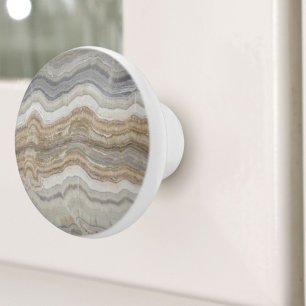 Bouton De Porte En Céramique marbre gris brun scandinave minimaliste