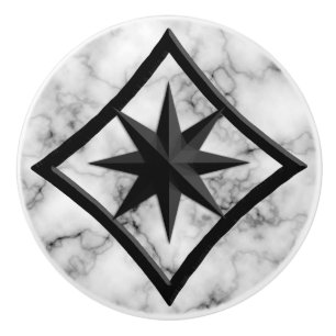 Bouton De Porte En Céramique Marbre gris/gris et onyx noir Ornamen de gemme,