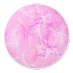 Bouton De Porte En Céramique Marbre imprimé tourbillon - orchidée rose