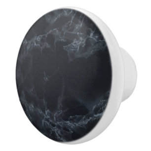 Bouton De Porte En Céramique Marbre noir