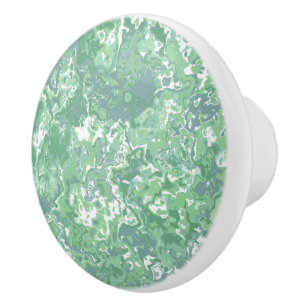Bouton De Porte En Céramique Marbre vert