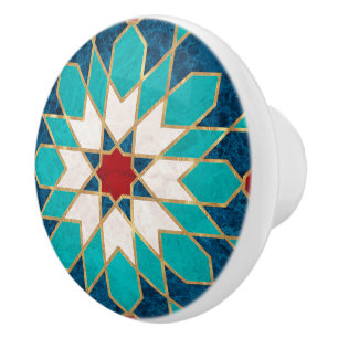 Bouton De Porte En Céramique Marine Bleu Turquoise Blanc Marbre Rouge Marbre Ma
