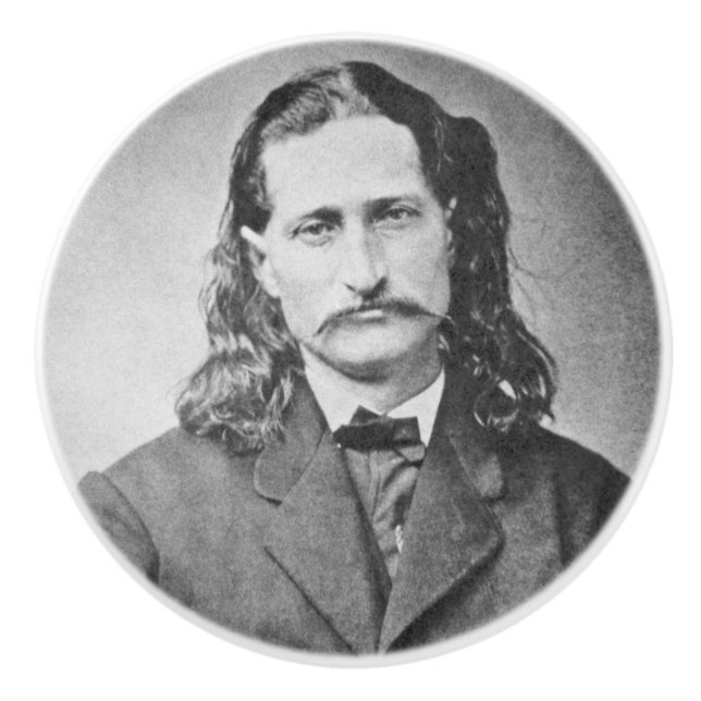 Bouton De Porte En Céramique Marshal Wild Bill Hickok Old West Gunfighter (Devant)