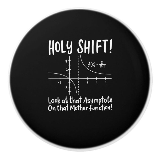 Bouton De Porte En Céramique Mathématiques (Devant)