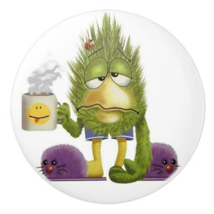 Bouton De Porte En Céramique Matin de café de cuisine