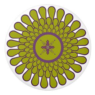 Bouton De Porte En Céramique médaillon de fleurs Marocain Arabesque croix bouto