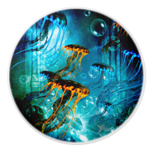 Bouton De Porte En Céramique Méduses impressionnantes