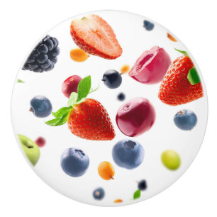 Bouton De Porte En Céramique Mélange de Fruits