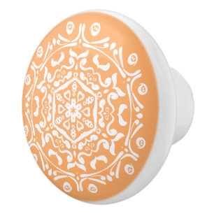 Bouton De Porte En Céramique Melon Mandala