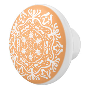 Bouton De Porte En Céramique Melon Mandala