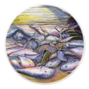 Bouton De Porte En Céramique Menu du jour, Harbour Island, Bahamas