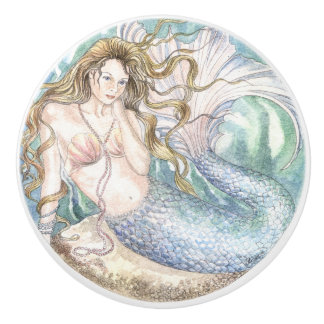 Bouton De Porte En Céramique Mermaid Ceramic Knob