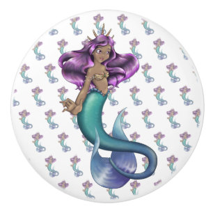 Bouton De Porte En Céramique Mermaid Iole