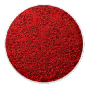 Bouton De Porte En Céramique Métal rouge endommagé
