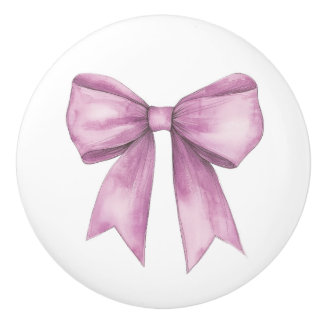 Bouton De Porte En Céramique Meubles à Nœud Rose 