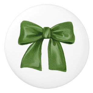Bouton De Porte En Céramique Meubles à Ruban Vert