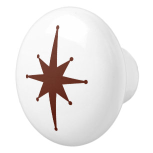 Bouton De Porte En Céramique Mi-siècle moderne Starburst atomique Rétro minimal