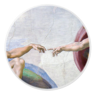 Bouton De Porte En Céramique Michelangelo - Création d'Adam Isolé