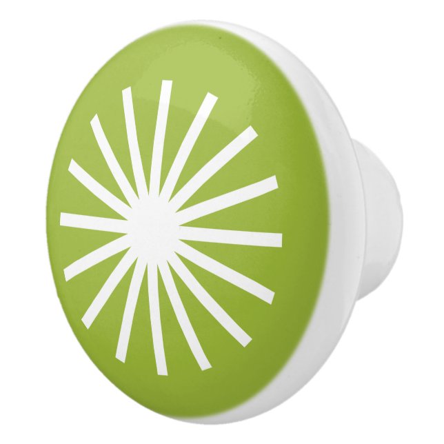 Bouton De Porte En Céramique Mid Century Modern Starburst (Droite)