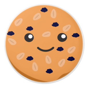 Bouton De Porte En Céramique Mignon biscuit aux flocons d'avoine et raisins sec