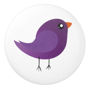 Bouton De Porte En Céramique Mignons oiseaux pour enfants 