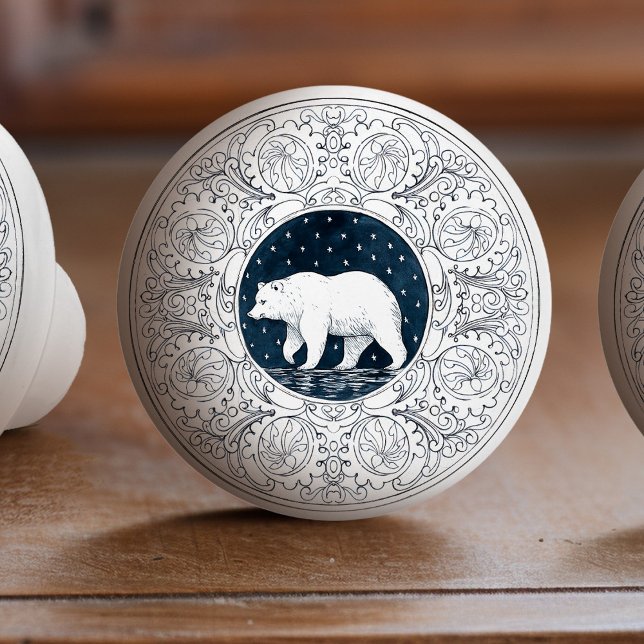 Bouton De Porte En Céramique Mintons Grizzly Bear British Royal Blue Victorian (Créateur téléchargé)