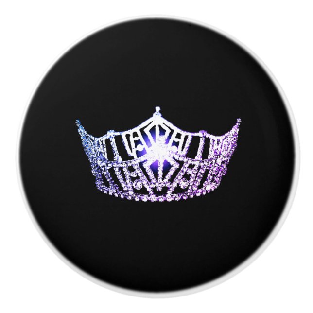Bouton De Porte En Céramique Miss America Lilac Crown Ceramic Cabinet Knob (Devant)
