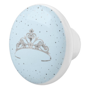 Bouton De Porte En Céramique Miss America Princess Crown Ceramic Cabinet Knob