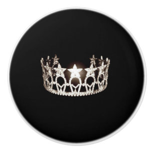 Bouton De Porte En Céramique Miss USA Argent Crown Céramique Cabinet Knows