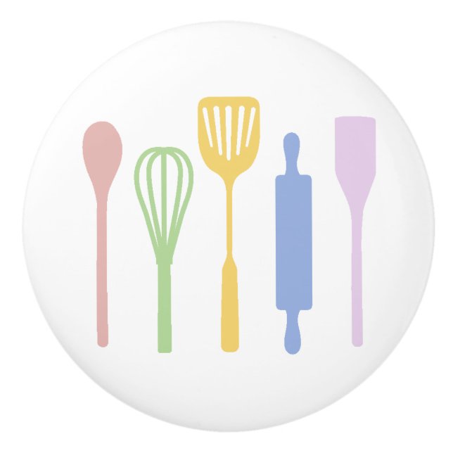 Bouton De Porte En Céramique Mod Kitchen Knows (Devant)