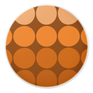 Bouton De Porte En Céramique Mod Pop MCM cercles en céramique bouton orange