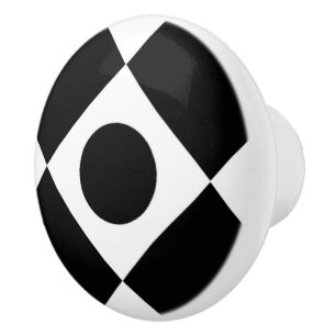 Bouton De Porte En Céramique Mod Retro 60's Noir