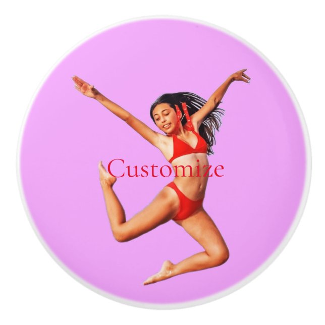 Bouton De Porte En Céramique Modèle Bikini de danse Thunder_Cove (Devant)