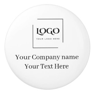Bouton De Porte En Céramique Modèle de logo personnalisé élégant