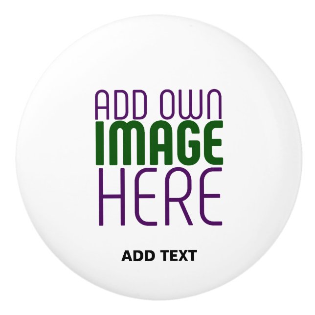 BOUTON DE PORTE EN CÉRAMIQUE MODÈLE DE TEXTE D'IMAGE BLANCHE SIMPLE MODERNE (Devant)