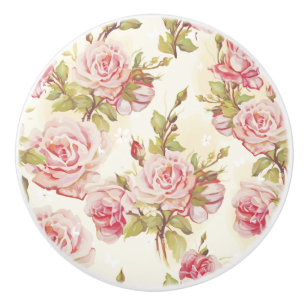 Bouton De Porte En Céramique Modèle floral