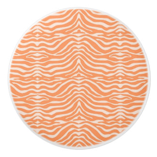 Bouton De Porte En Céramique Modèle Zèbre orange