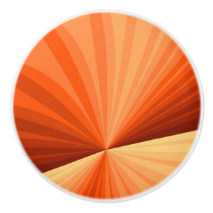 Bouton De Porte En Céramique Moderne Abstrait Orange Rouge Vanille Graphique Fr