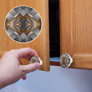 Bouton De Porte En Céramique Moderne Métallique