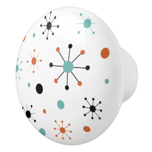 Bouton De Porte En Céramique Moderne Rétro Atomique Abstrait du Milieu du Siècl