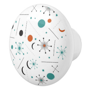 Bouton De Porte En Céramique Moderne Rétro Atomique Abstrait du Milieu du Siècl